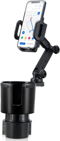 Car Cup Holder Expander Adjustable Base with Phone Mount 360° Rotation Cup Holder Cell Phone Holder for Car Compatible with Iphone All Smartphones
